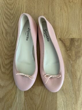 Pink French Leather Ballet Flats